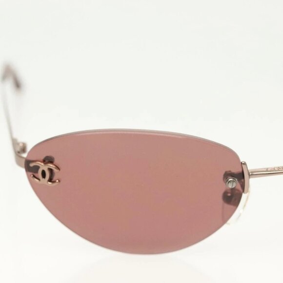 CHANEL Sunglasses Plastic Pink CC Auth am9009V - Picture 4 of 11